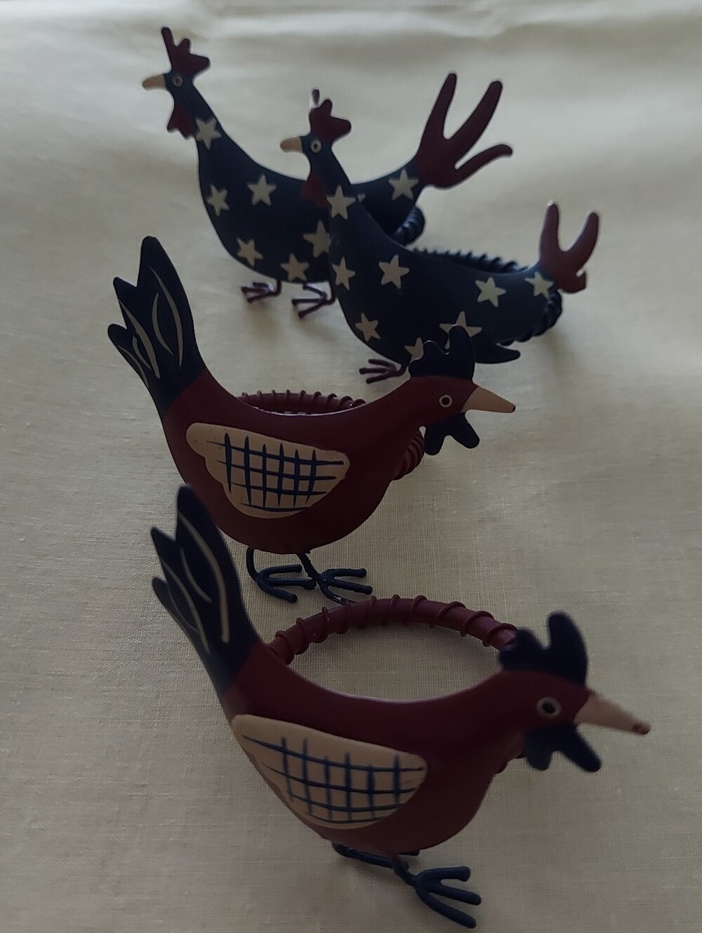 Set of 4 Metal Napkin Rings